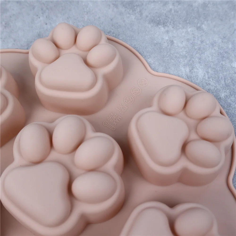 Paw Print Silicone Mold Dog Cat Animal Paw Mould For Candy Fondant Chocolate Jelly Pudding Soap Ice Cube Tray Dog Cat Treats