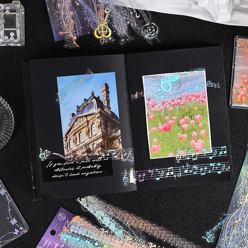 30pcs/lot Kawaii Scrapbook Sticker Night Fantasy Series Scrapbooking Supplies Planner Decorative Stationery Sticker
