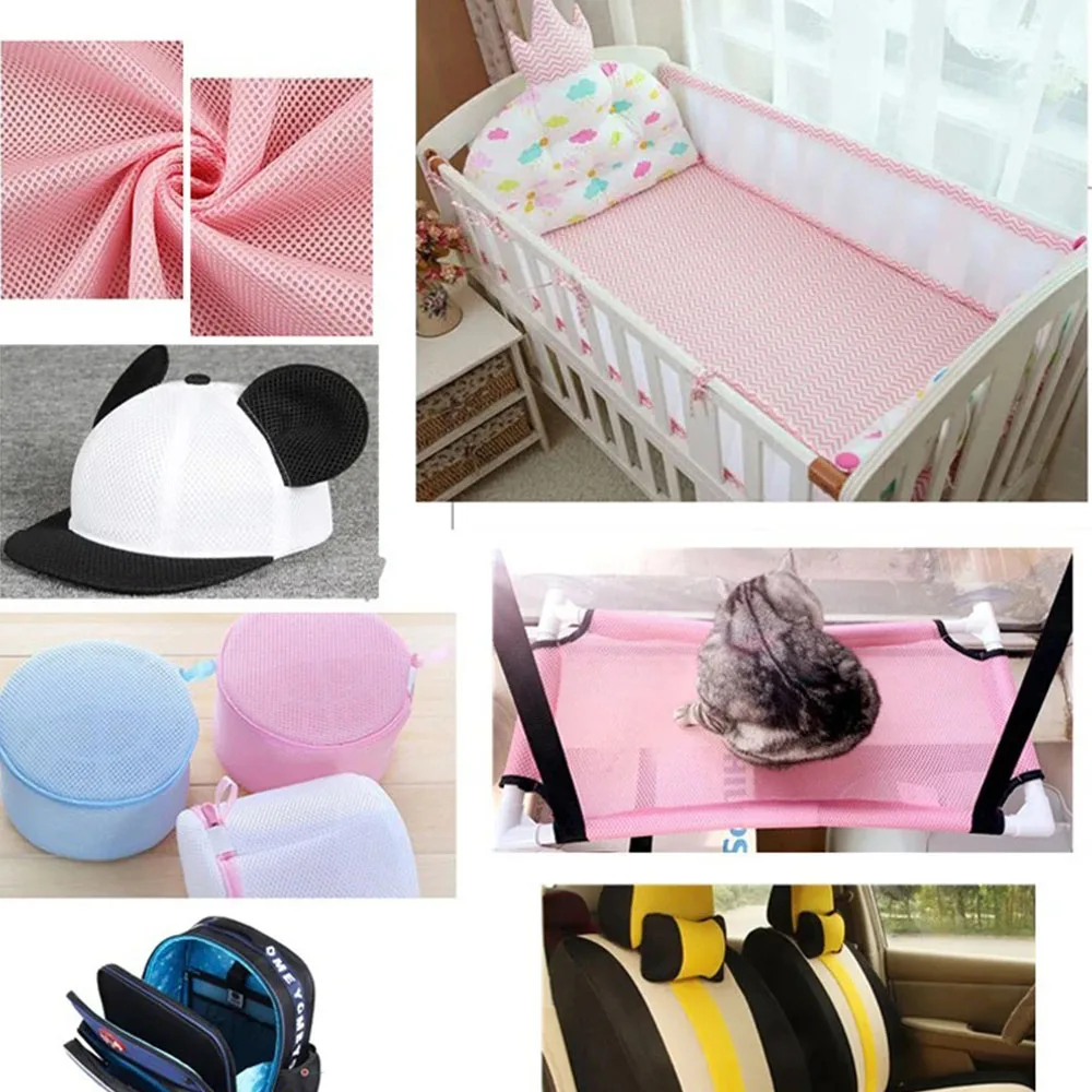 Breathable 3D Mesh Fabric Air Layer Solid Color Handcraft DIY Upholstery Make Chair Speaker Dustproof Soundproof Net Cover Cloth