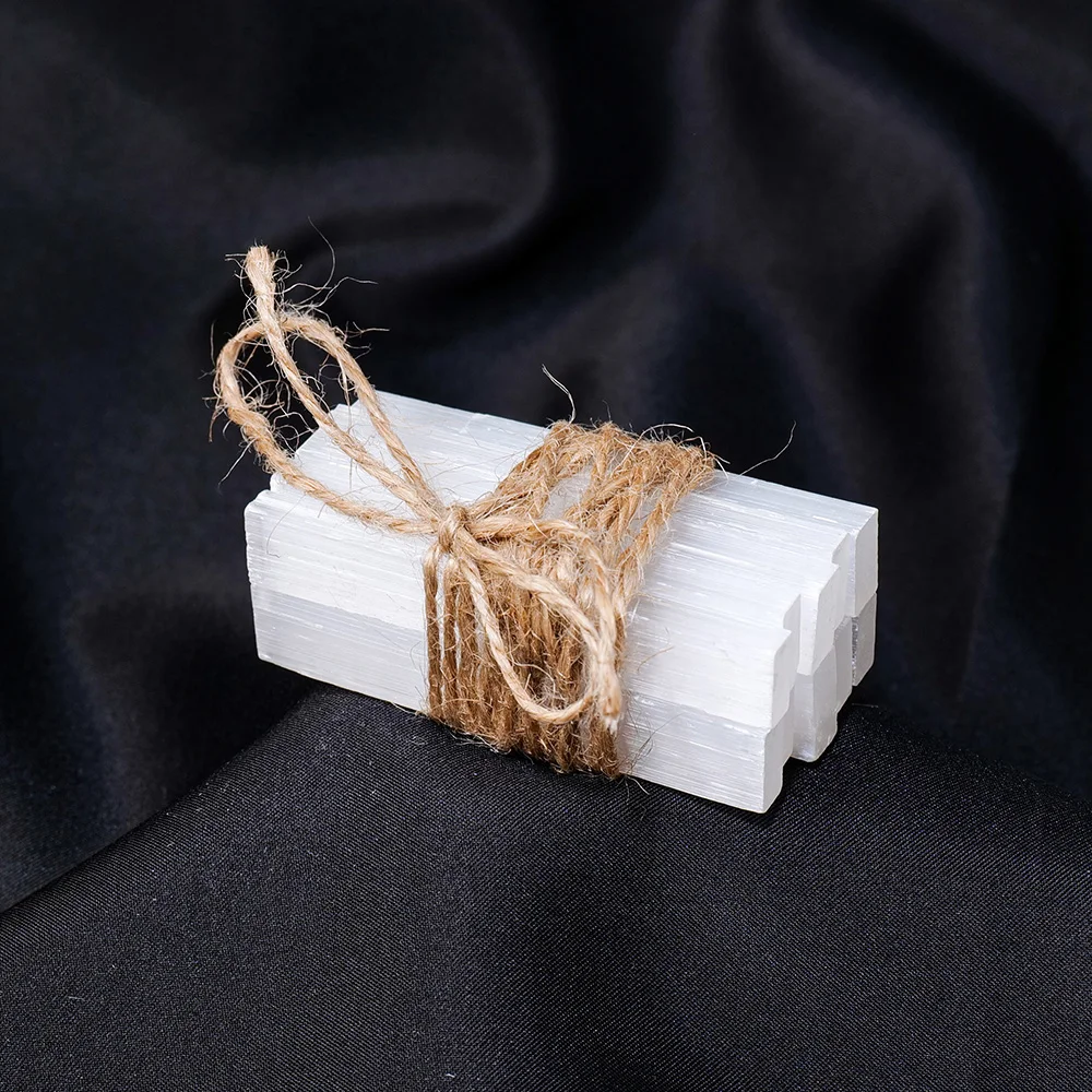 1set Natural Crystal Moroccan Selenite Bar Combination Selenite Plate Selenite Sheet White Quartz Crystal Mineral