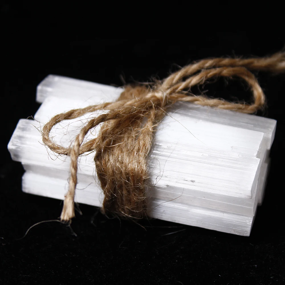 1set Natural Crystal Moroccan Selenite Bar Combination Selenite Plate Selenite Sheet White Quartz Crystal Mineral