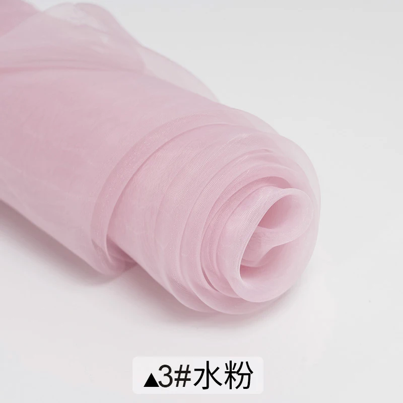 150x100/500cm Soft Transparent Organza Fabric For Wedding Decoration, Background Cloth, Handmade DIY Decorative Fabric TJ0031