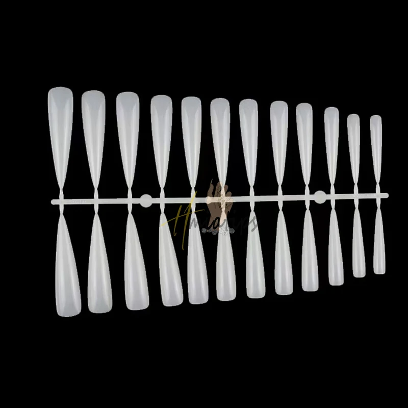3XL Full Cover False Long Stiletto Nail Tips Sculpted Clear Press On Artificial Fake Nails Manicure Salon Supply 120pcs