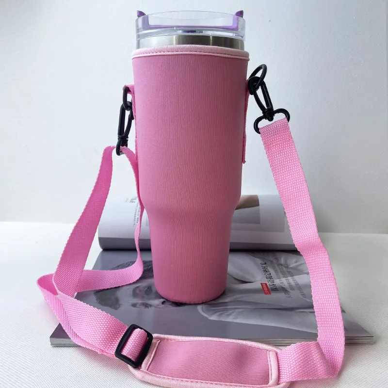 30/40 oz. Nonpareil Mug Sleeve for Stanley Quencher Mug Sleeve with Adjustable Shoulder Strap Straw Water Bottle Holder Pouch