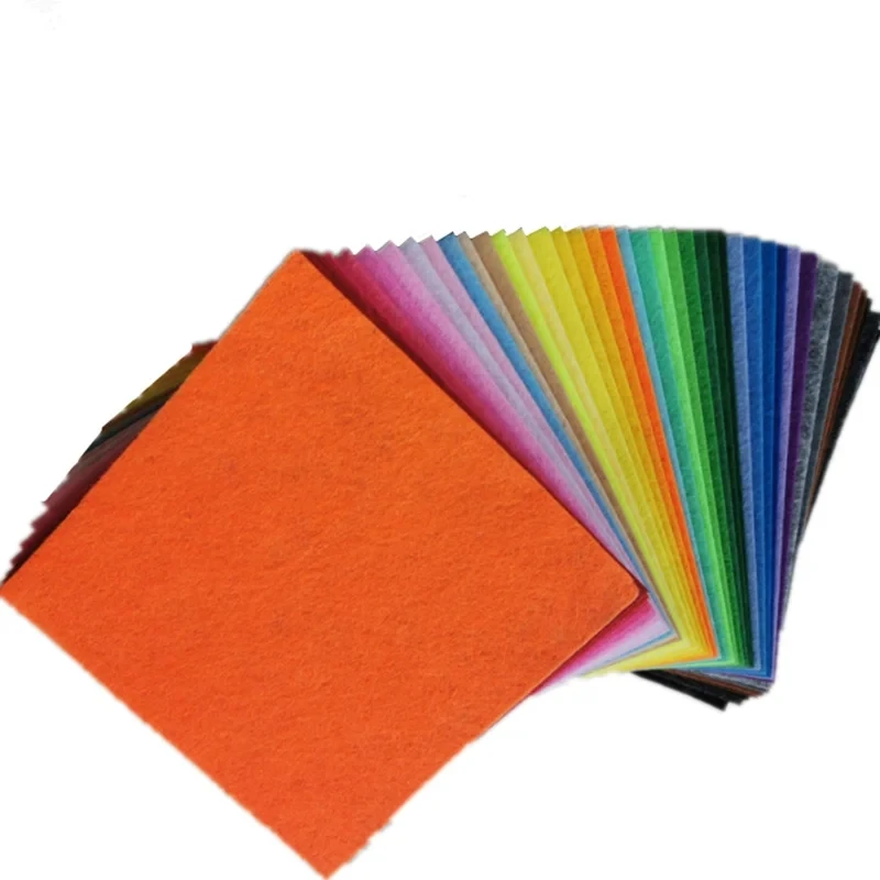 40Pcs New Square Felt Fabric Sheet Nonwoven Fabric DIY Patchwork Quilting Cloth For Handmade Sewing Craft Doll Toy Scrapbooking