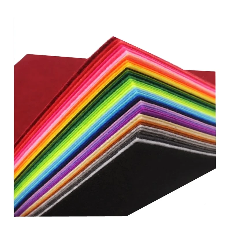 40Pcs New Square Felt Fabric Sheet Nonwoven Fabric DIY Patchwork Quilting Cloth For Handmade Sewing Craft Doll Toy Scrapbooking