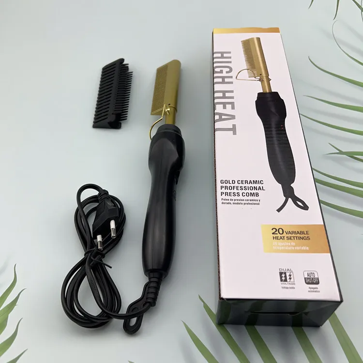Hot Comb Hair Straightener Brush Hot Comb Pressing Electric Heat Electric Hair Brushes Styling Tools