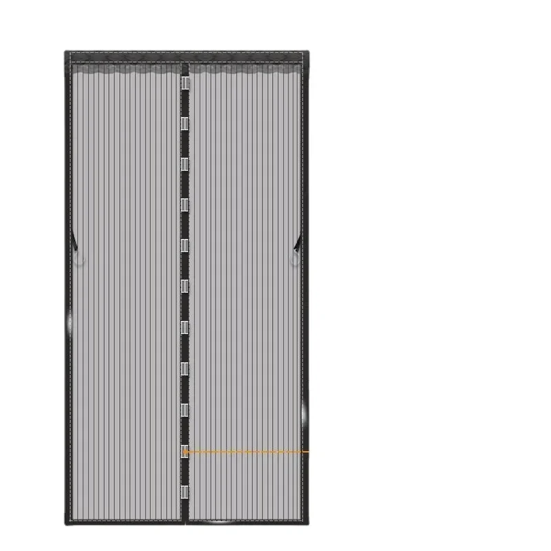 Heavy Duty Magnetic Screen Door Mesh Curtain Mosquito Net Bug Hands Free Partition Mute Striped Door Curtain Bedroom Ventilation