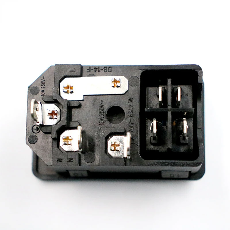 With 10A Fuse! Red Rocker Switch Fused IEC320 C14 Inlet Power Socket Fuse Switch Connector Plug Connector Red Green Blue Black