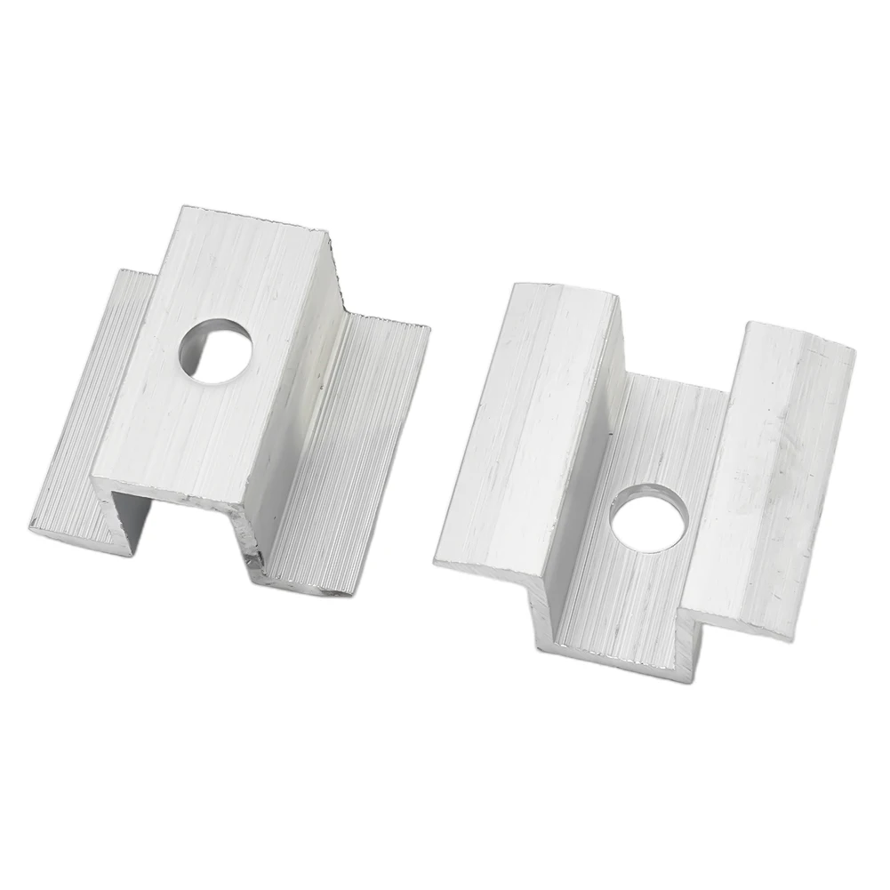 10Pcs/set Solar Middle Clamp PV Fit For Aluminum Alloy Solar Panel Frame Height 25-50mm For Most Frame Modules Accessories