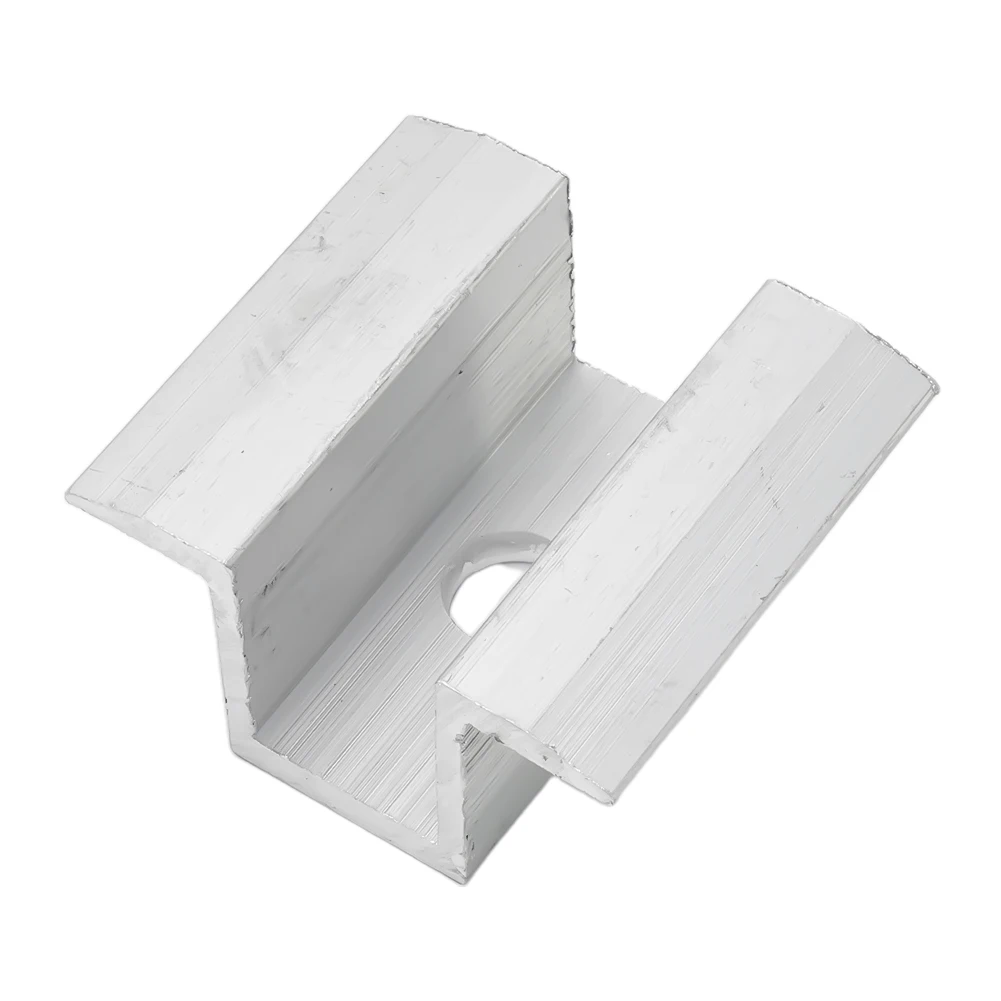 10Pcs/set Solar Middle Clamp PV Fit For Aluminum Alloy Solar Panel Frame Height 25-50mm For Most Frame Modules Accessories
