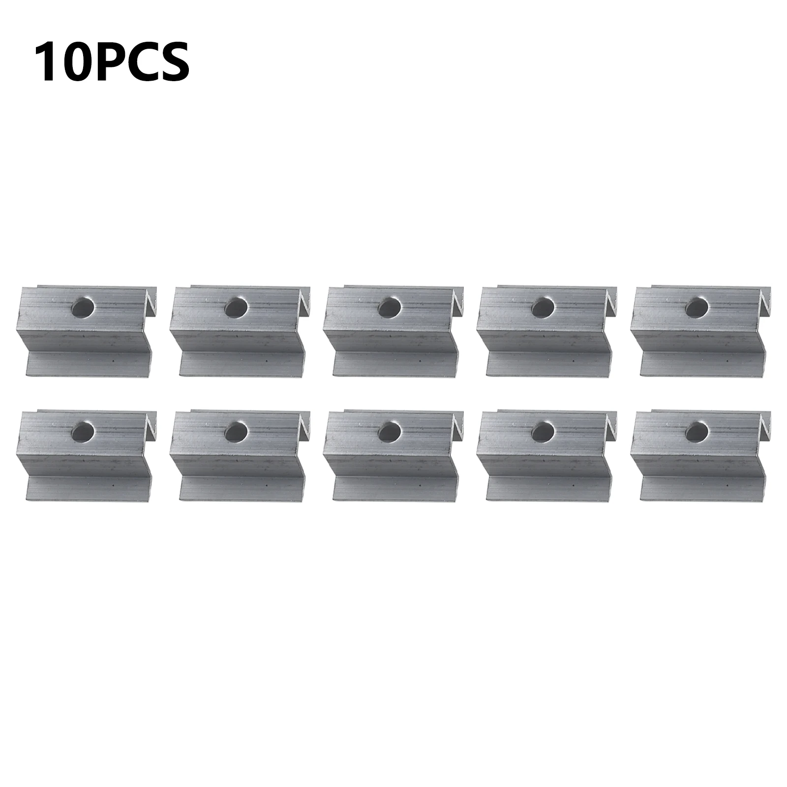 10Pcs/set Solar Middle Clamp PV Fit For Aluminum Alloy Solar Panel Frame Height 25-50mm For Most Frame Modules Accessories
