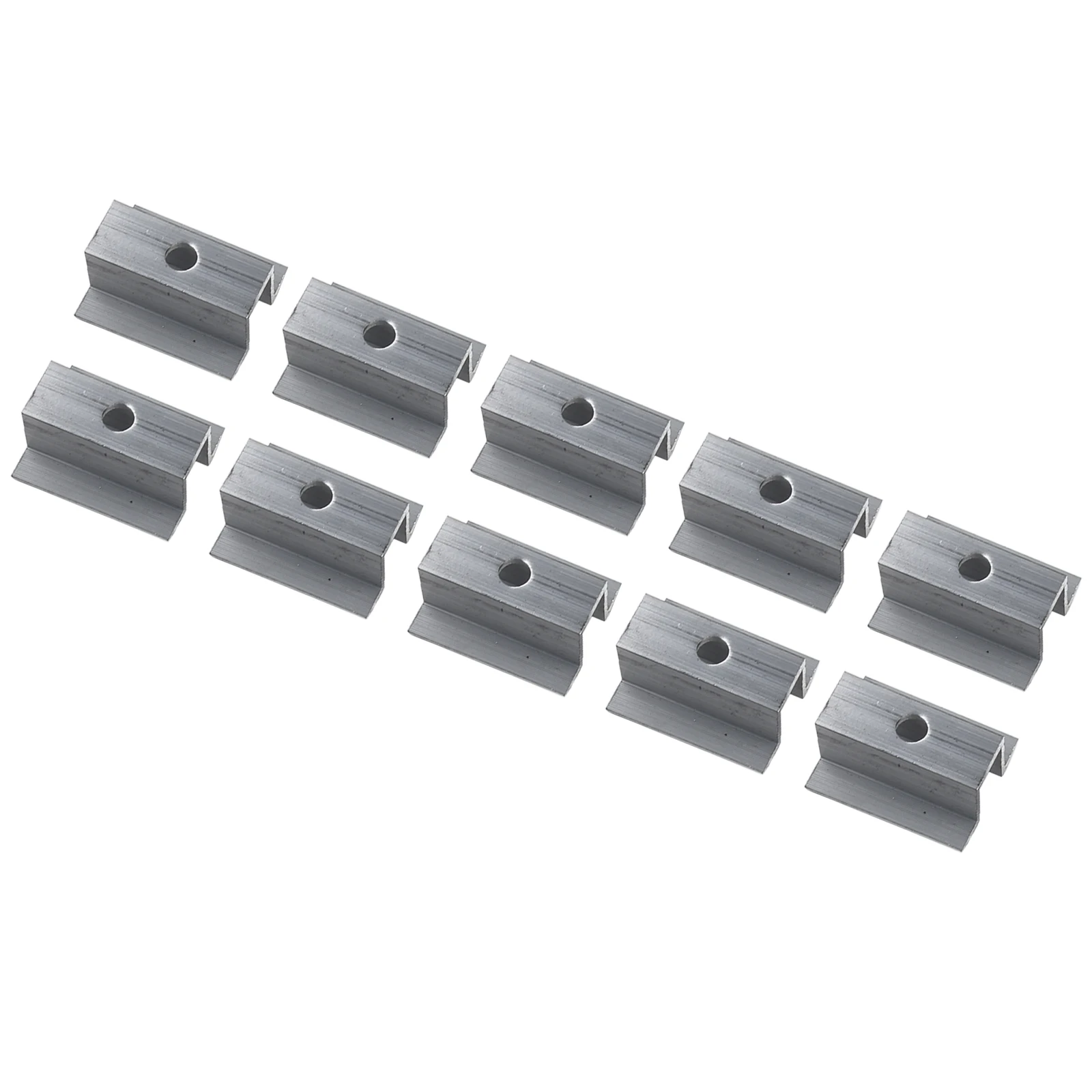 10Pcs/set Solar Middle Clamp PV Fit For Aluminum Alloy Solar Panel Frame Height 25-50mm For Most Frame Modules Accessories
