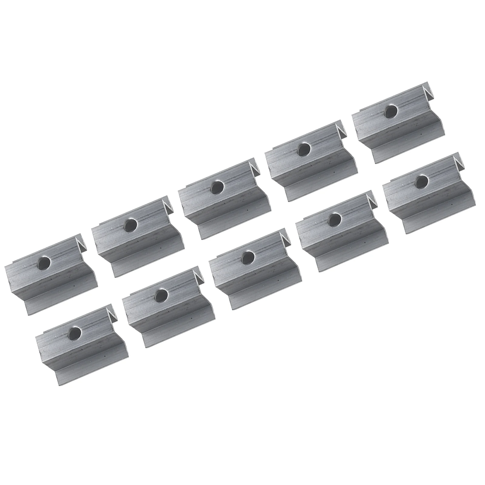 10Pcs/set Solar Middle Clamp PV Fit For Aluminum Alloy Solar Panel Frame Height 25-50mm For Most Frame Modules Accessories