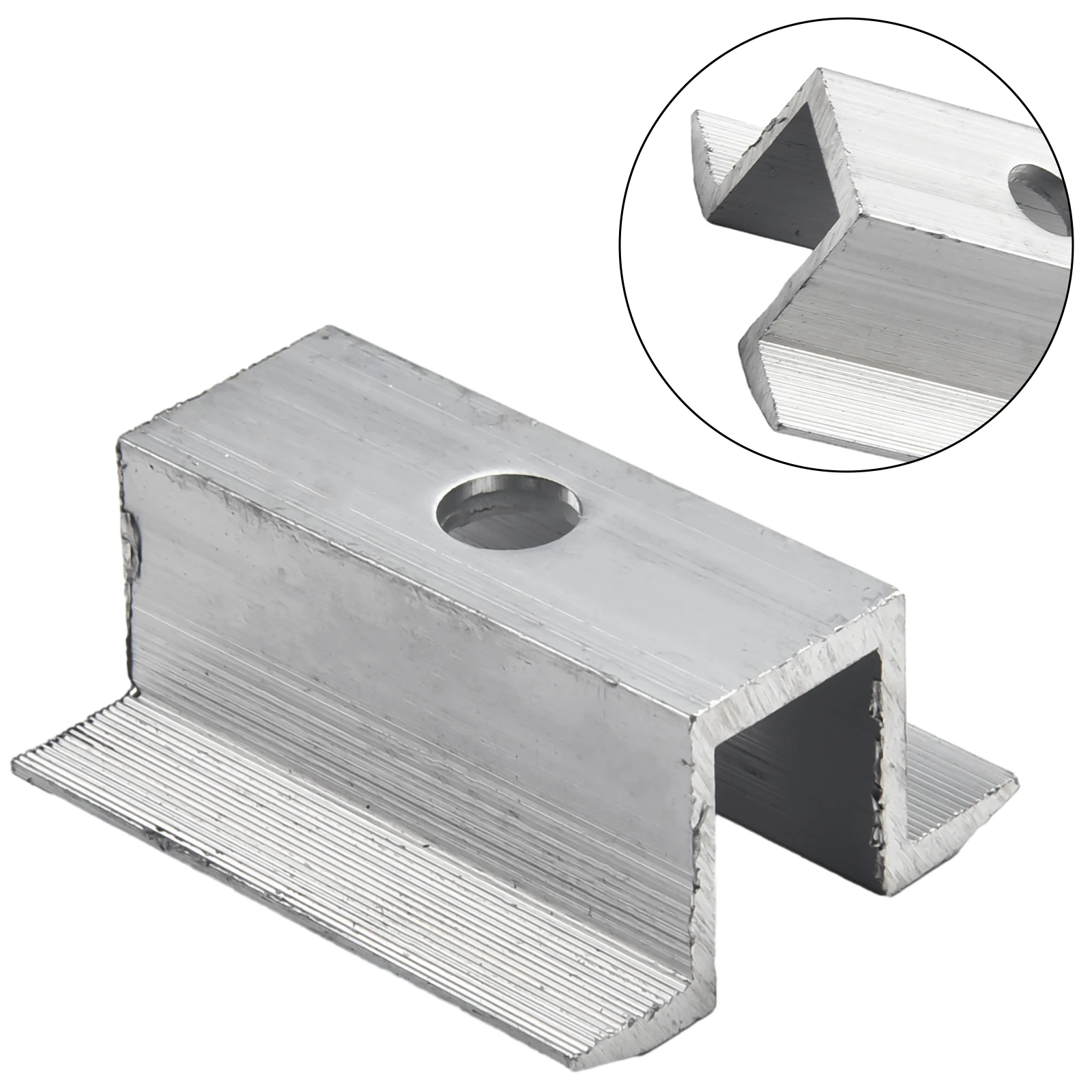 10Pcs/set Solar Middle Clamp PV Fit For Aluminum Alloy Solar Panel Frame Height 25-50mm For Most Frame Modules Accessories