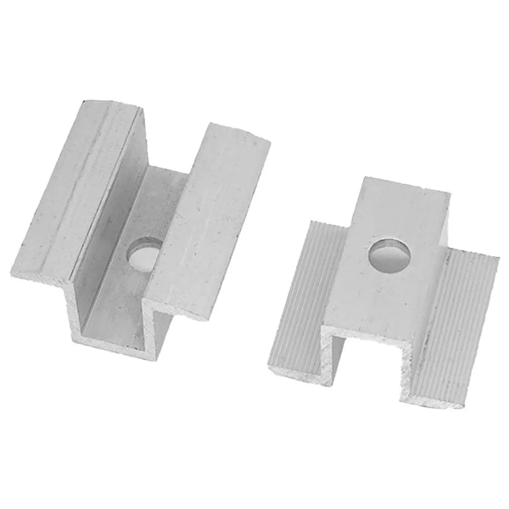 10Pcs/set Solar Middle Clamp PV Fit For Aluminum Alloy Solar Panel Frame Height 25-50mm For Most Frame Modules Accessories