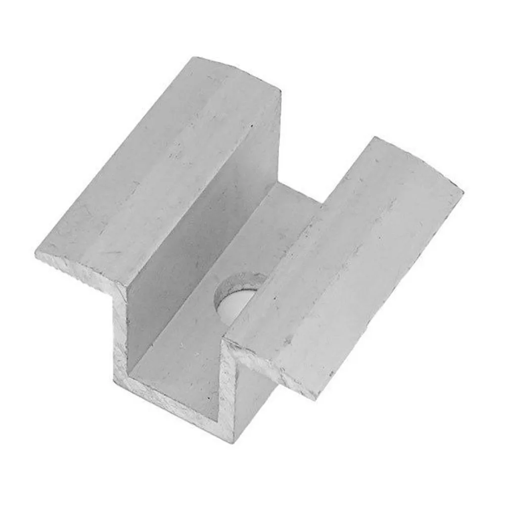 10Pcs/set Solar Middle Clamp PV Fit For Aluminum Alloy Solar Panel Frame Height 25-50mm For Most Frame Modules Accessories