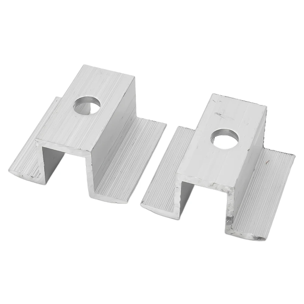 10Pcs/set Solar Middle Clamp PV Fit For Aluminum Alloy Solar Panel Frame Height 25-50mm For Most Frame Modules Accessories