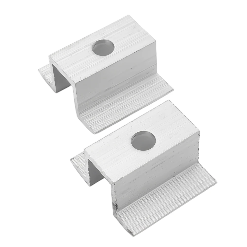10Pcs/set Solar Middle Clamp PV Fit For Aluminum Alloy Solar Panel Frame Height 25-50mm For Most Frame Modules Accessories