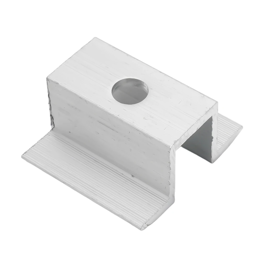 10Pcs/set Solar Middle Clamp PV Fit For Aluminum Alloy Solar Panel Frame Height 25-50mm For Most Frame Modules Accessories