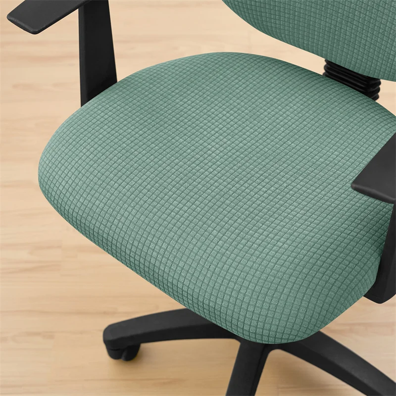 2pcs/set Water Repellant Office Chair Cover Polar Fleece Stretch Computer Chair Slipcovers Rotating Gaming Seat Cover Protector