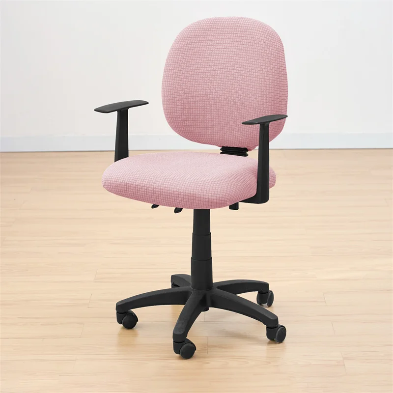 2pcs/set Water Repellant Office Chair Cover Polar Fleece Stretch Computer Chair Slipcovers Rotating Gaming Seat Cover Protector