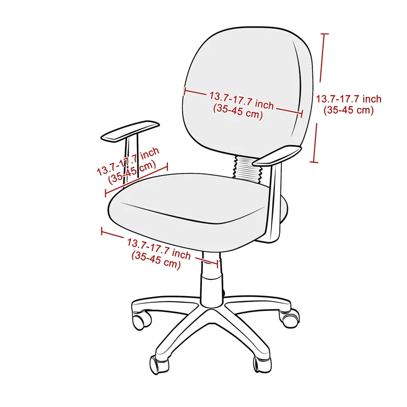 2pcs/set Water Repellant Office Chair Cover Polar Fleece Stretch Computer Chair Slipcovers Rotating Gaming Seat Cover Protector