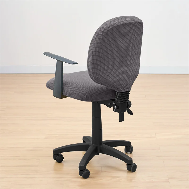 2pcs/set Water Repellant Office Chair Cover Polar Fleece Stretch Computer Chair Slipcovers Rotating Gaming Seat Cover Protector