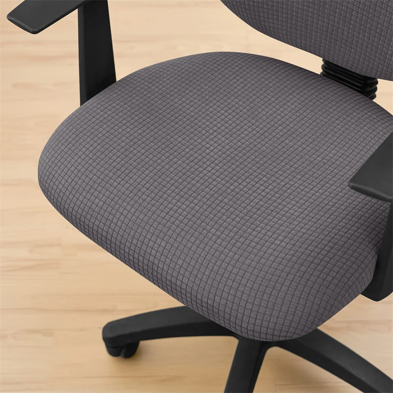 2pcs/set Water Repellant Office Chair Cover Polar Fleece Stretch Computer Chair Slipcovers Rotating Gaming Seat Cover Protector