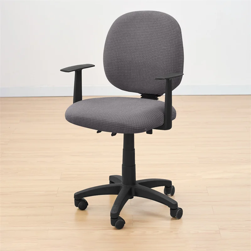 2pcs/set Water Repellant Office Chair Cover Polar Fleece Stretch Computer Chair Slipcovers Rotating Gaming Seat Cover Protector