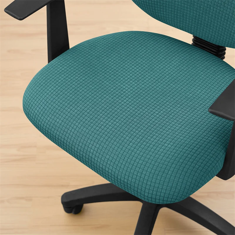2pcs/set Water Repellant Office Chair Cover Polar Fleece Stretch Computer Chair Slipcovers Rotating Gaming Seat Cover Protector