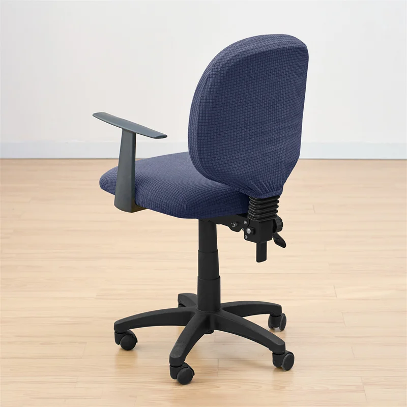 2pcs/set Water Repellant Office Chair Cover Polar Fleece Stretch Computer Chair Slipcovers Rotating Gaming Seat Cover Protector