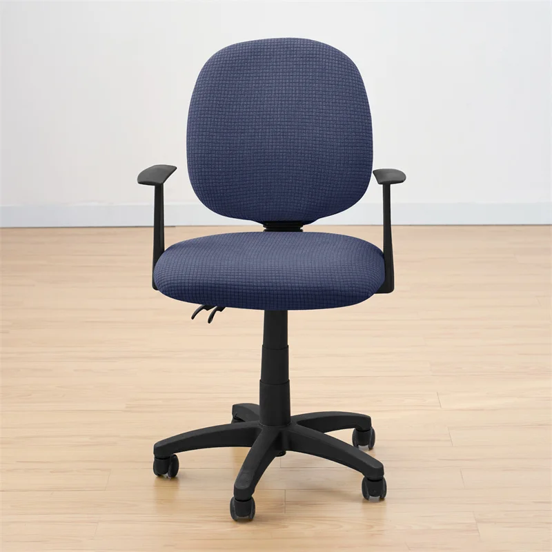 2pcs/set Water Repellant Office Chair Cover Polar Fleece Stretch Computer Chair Slipcovers Rotating Gaming Seat Cover Protector