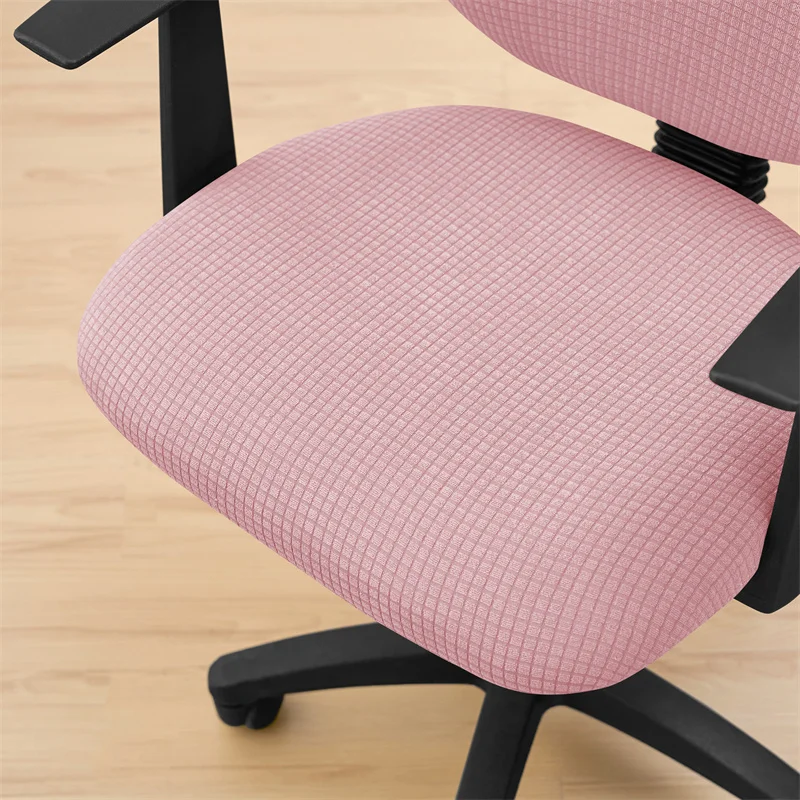2pcs/set Water Repellant Office Chair Cover Polar Fleece Stretch Computer Chair Slipcovers Rotating Gaming Seat Cover Protector