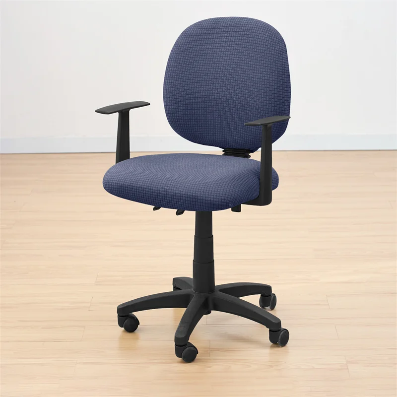 2pcs/set Water Repellant Office Chair Cover Polar Fleece Stretch Computer Chair Slipcovers Rotating Gaming Seat Cover Protector