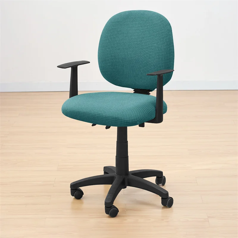 2pcs/set Water Repellant Office Chair Cover Polar Fleece Stretch Computer Chair Slipcovers Rotating Gaming Seat Cover Protector