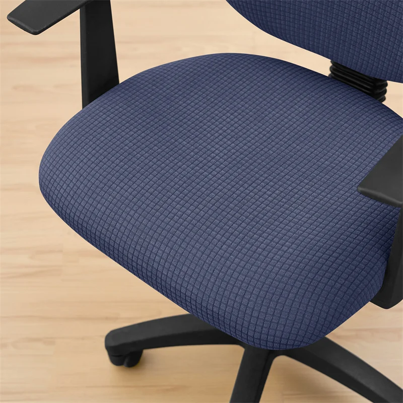 2pcs/set Water Repellant Office Chair Cover Polar Fleece Stretch Computer Chair Slipcovers Rotating Gaming Seat Cover Protector
