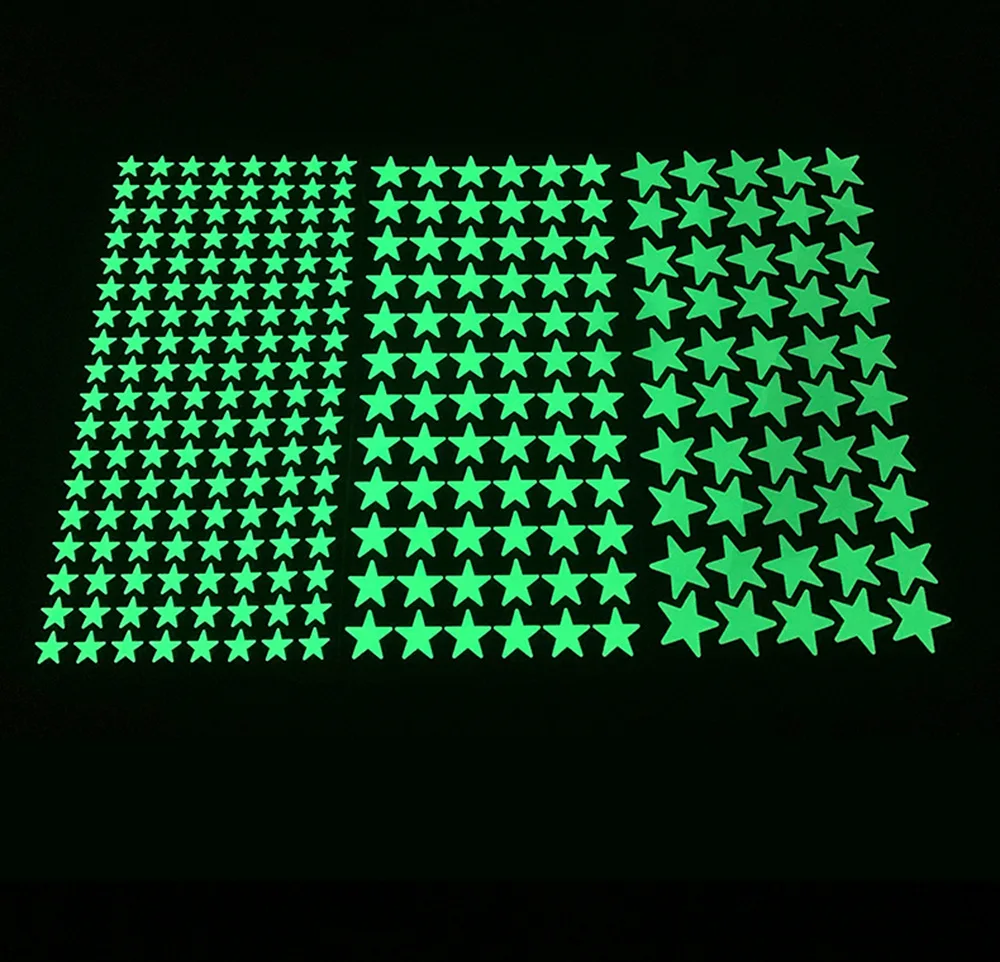 Luminous Wall Stickers for Kids Rooms Dots Stars Ceiling Wall Decals Glowing Stickers Wall Decals Glow In The Dark Home Decor