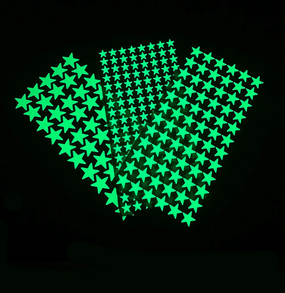 Luminous Wall Stickers for Kids Rooms Dots Stars Ceiling Wall Decals Glowing Stickers Wall Decals Glow In The Dark Home Decor