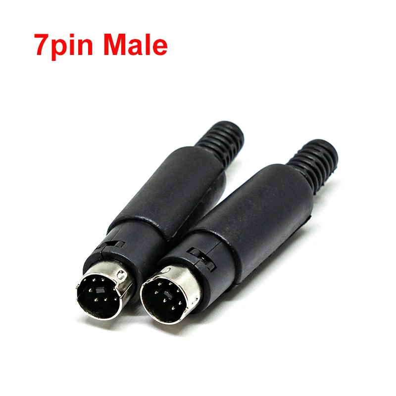 2PCS Mini DIN Plug 3/4/5/6/7/8 PIN Chassis Cable Mount Male Female Socket 3-8Pin Welding Wire S Terminal Mini PS2 Male Connector