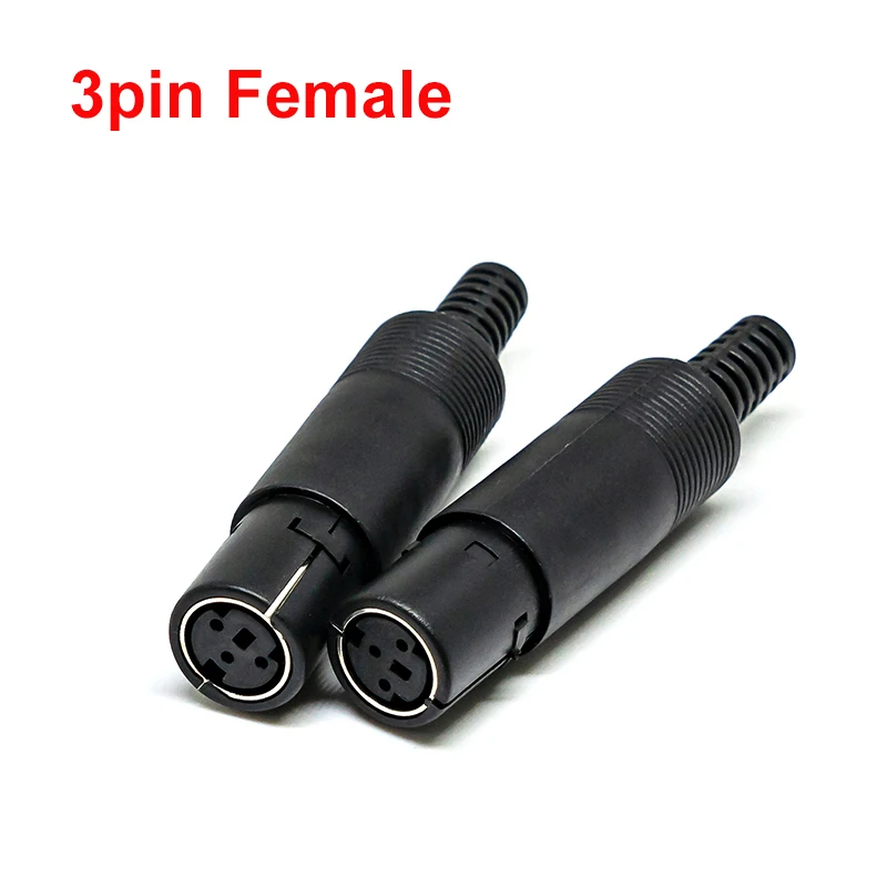 2PCS Mini DIN Plug 3/4/5/6/7/8 PIN Chassis Cable Mount Male Female Socket 3-8Pin Welding Wire S Terminal Mini PS2 Male Connector