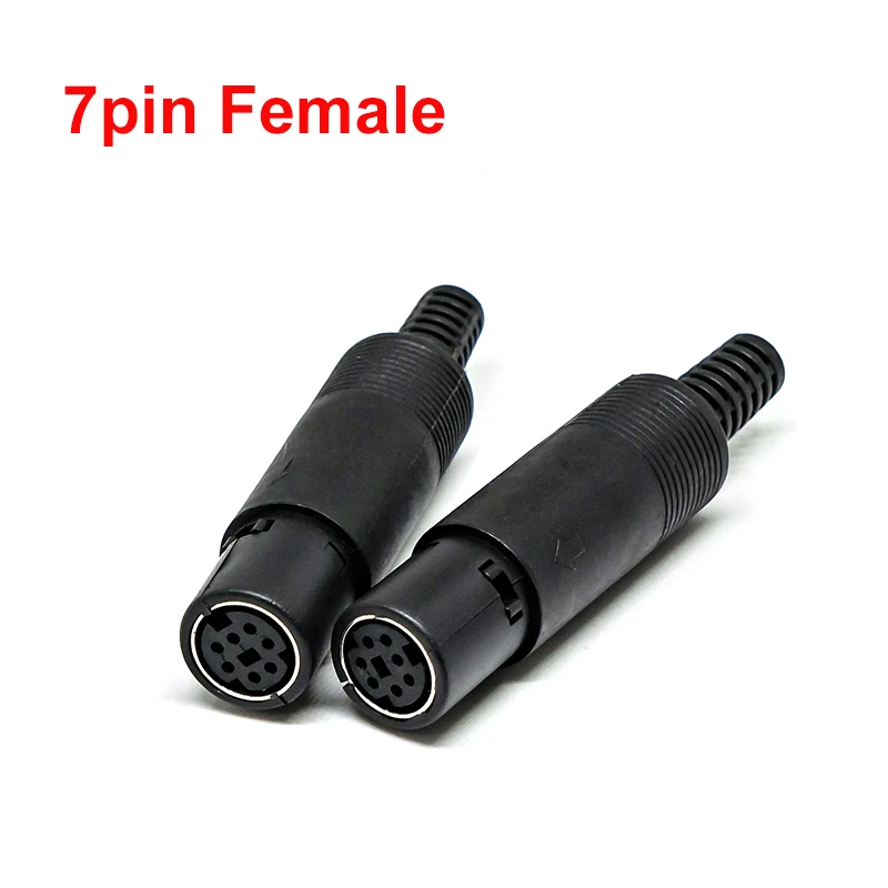 2PCS Mini DIN Plug 3/4/5/6/7/8 PIN Chassis Cable Mount Male Female Socket 3-8Pin Welding Wire S Terminal Mini PS2 Male Connector