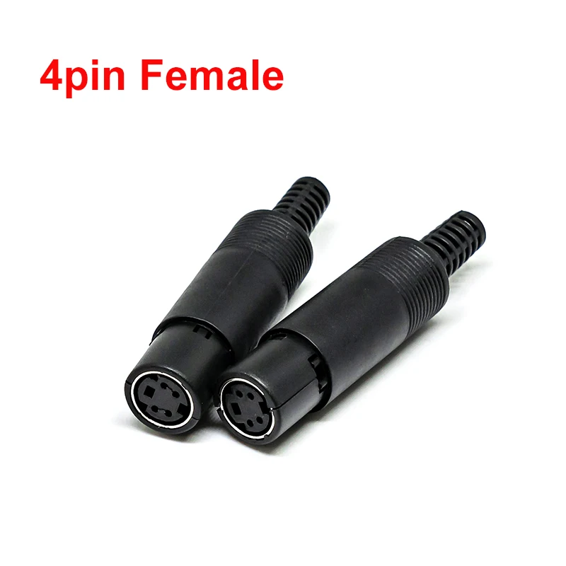 2PCS Mini DIN Plug 3/4/5/6/7/8 PIN Chassis Cable Mount Male Female Socket 3-8Pin Welding Wire S Terminal Mini PS2 Male Connector