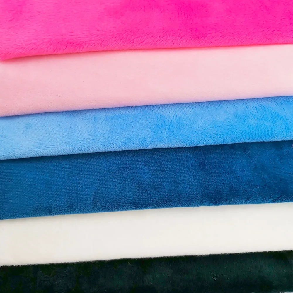 Minky Fabric Super Soft Plush Velvet Fabrics Diy Handmade Home Textile Toy Doll Apparel Cushion Pillow Blanket Material