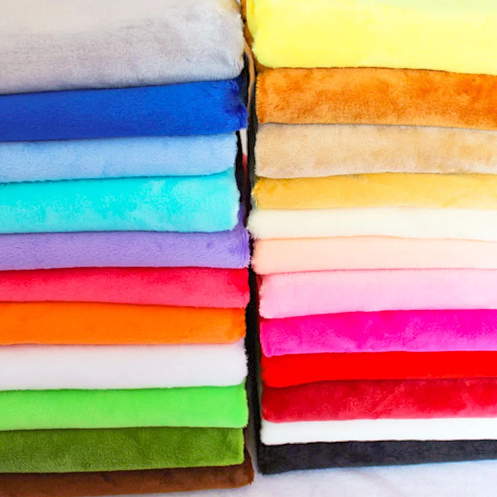 Minky Fabric Super Soft Plush Velvet Fabrics Diy Handmade Home Textile Toy Doll Apparel Cushion Pillow Blanket Material