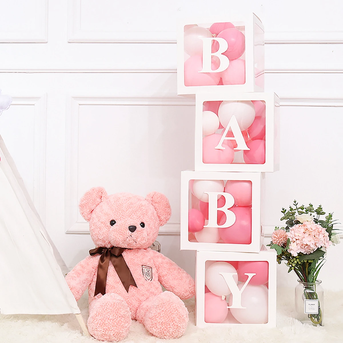 25cm BABY Letter Box Balloon Boxes Baby Shower Boy Girl 1st Birthday Party Decoration Kids Babyshower Gender Reveal Party Decor