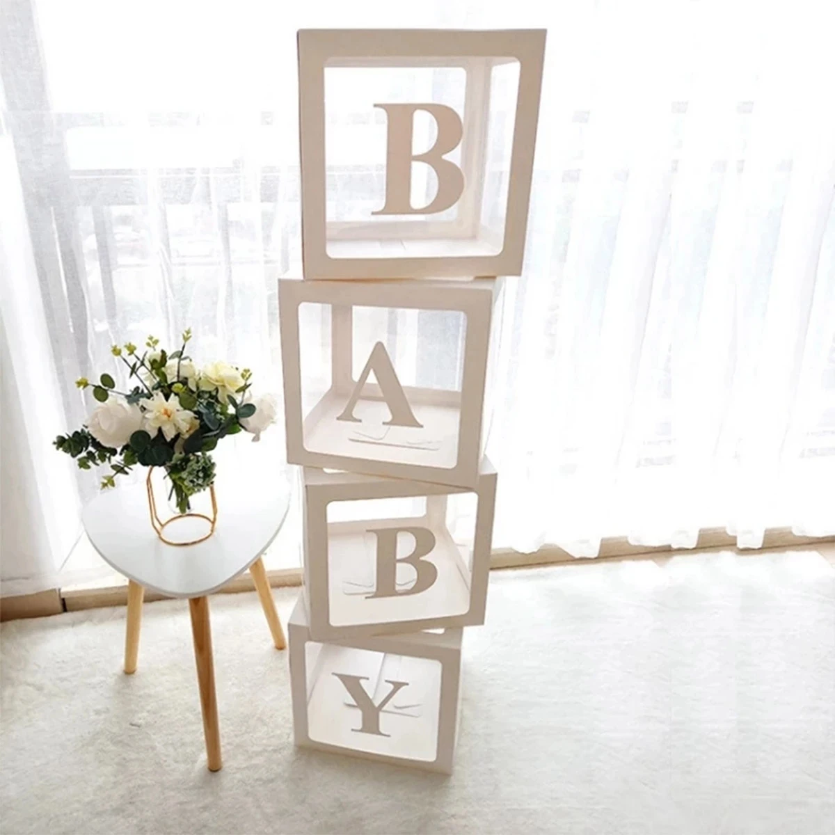 25cm BABY Letter Box Balloon Boxes Baby Shower Boy Girl 1st Birthday Party Decoration Kids Babyshower Gender Reveal Party Decor
