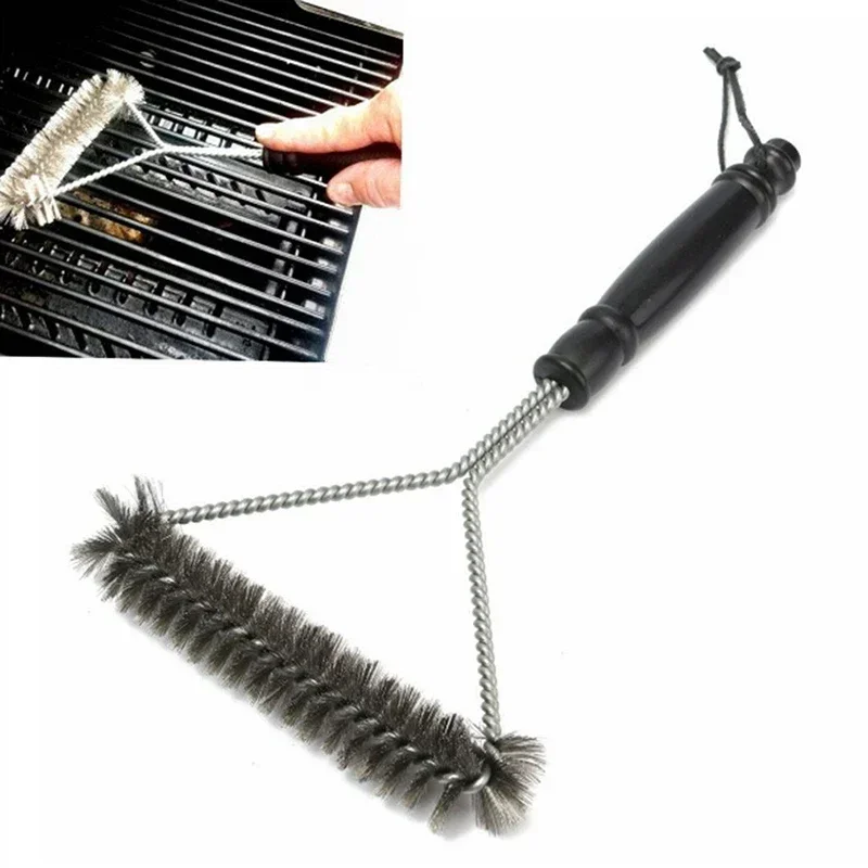 Barbecue Brush Cleaning Tool Stainless Steel Non Stick Cleaning Brush Barbecue Accessories Stainless Steel Wire Barbecue Brush