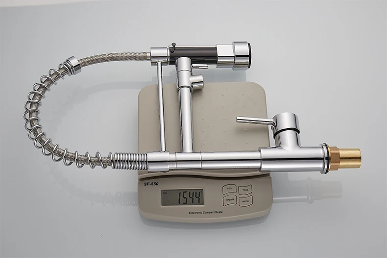 Kitchen Faucet with Pull Down Sprayer High Arc Single Handle Spring Kitchen Sink Faucet
