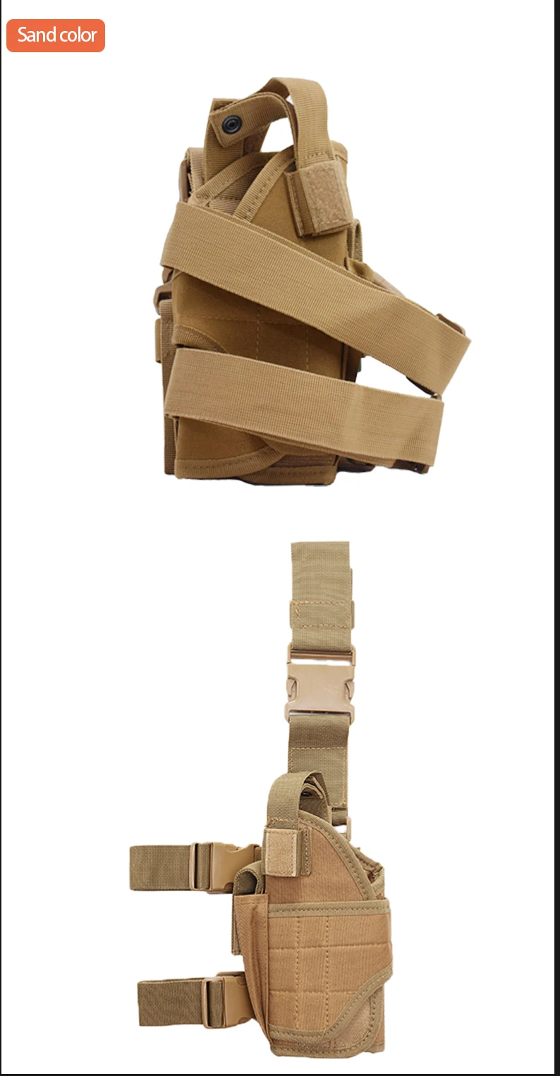 Universal Tactical Right Leg Cover Pistol Leather Cover Thigh Leather Cover Hunting Airgun Universal Pistol Leather Cover
